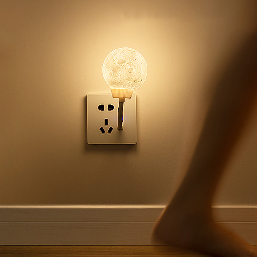USB Moon Night Light Plug-in Voice Controlled With 3 Lighting Modes