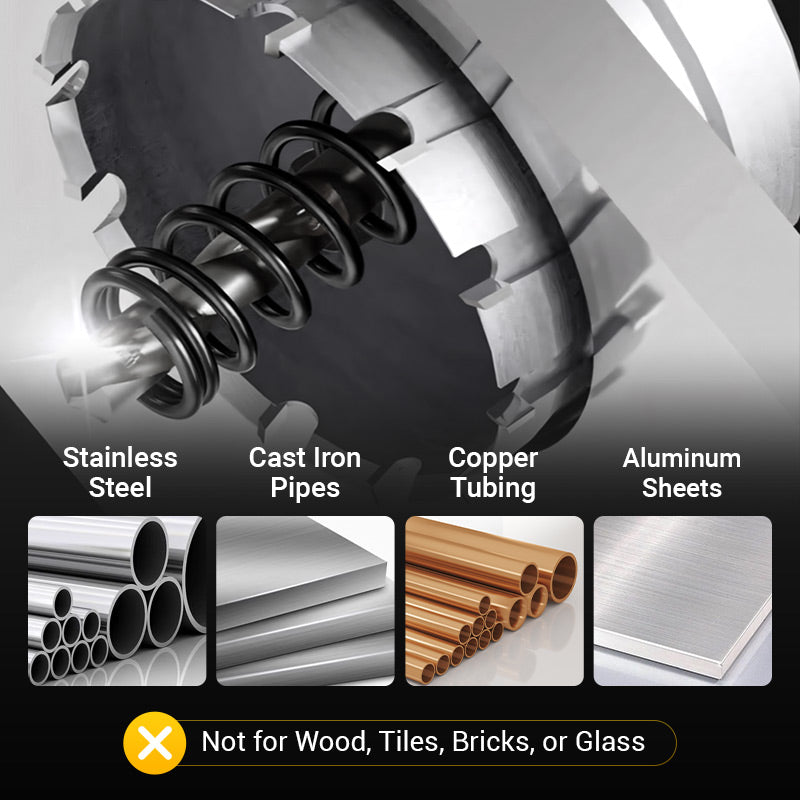 Carbide-Tipped Hole Cutter For Metal Cutting And Drilling Tools
