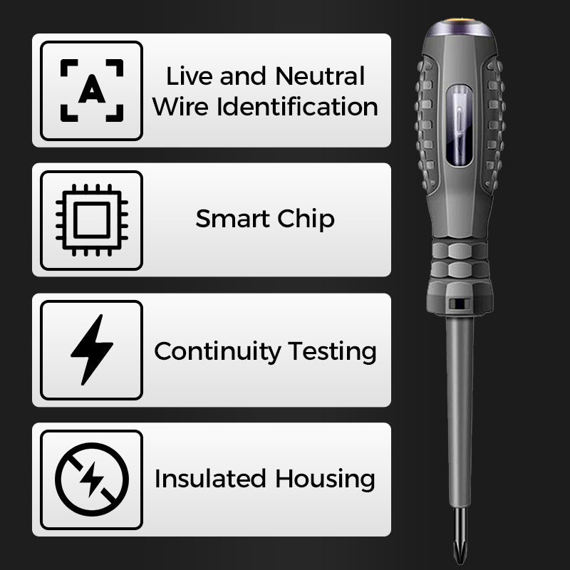 2-in-1 Magnetic Screwdriver With Strong Torque And Electricity Detector