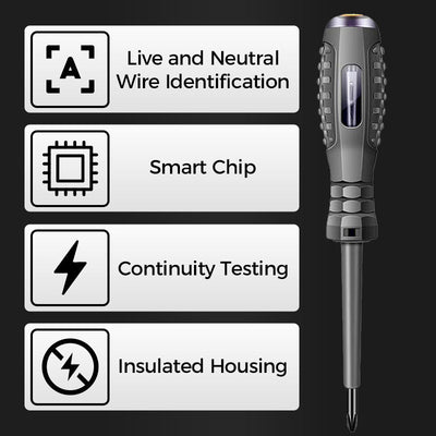 2-in-1 Magnetic Screwdriver With Strong Torque And Electricity Detector