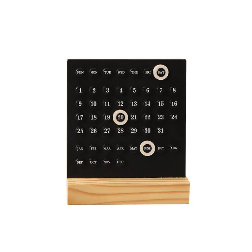 Perpetual Desk Calendar Wooden Acrylic DIY 10000 Year Timeless Organizer