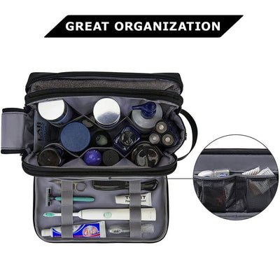 Large Capacity Wash Bag Durable Twill Travel Toiletry Organizer