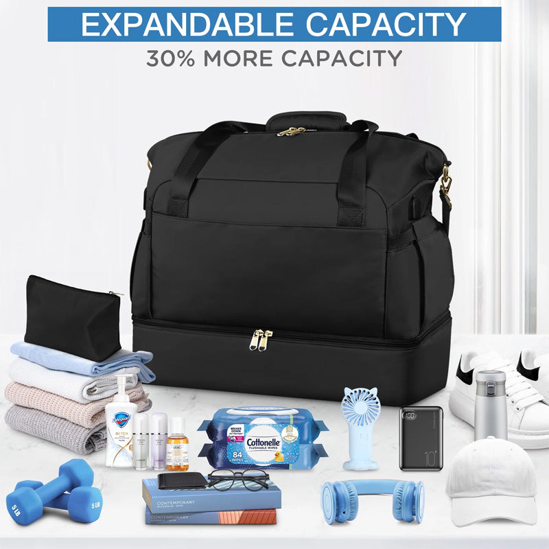 Large Capacity Travel Bag Durable Lightweight Spacious Luggage Tote