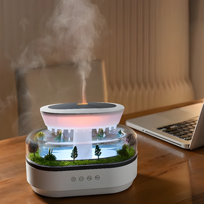 Raindrop LED Humidifier With Soothing Night Light And Whisper Quiet Operation