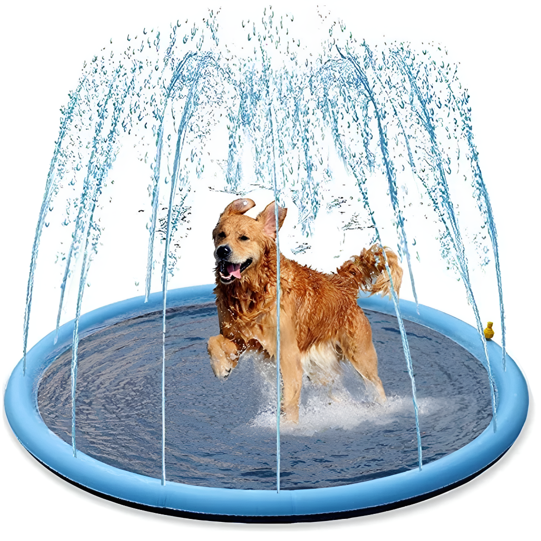 Dog Splash Pad Outdoor Water Play Mat For Dogs And Kids
