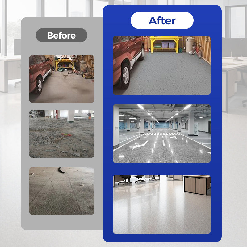 Epoxy Floor Coating With Glossy Marble Finish For Durable Protection