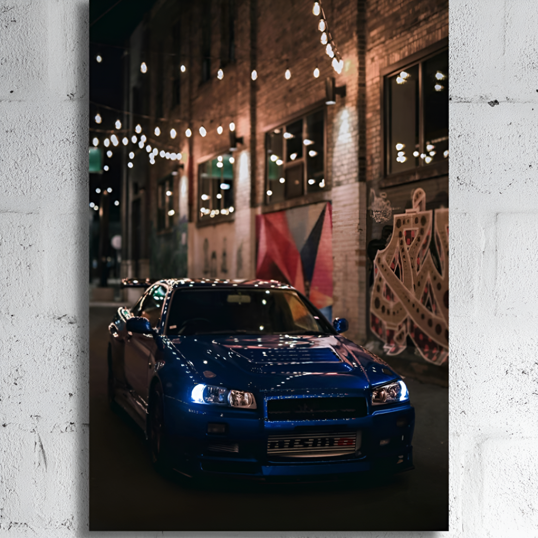 LED Car Wall Art Canvas Modern Lighted Vehicle Wall Decor
