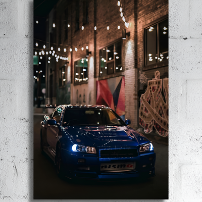 LED Car Wall Art Canvas Modern Lighted Vehicle Wall Decor