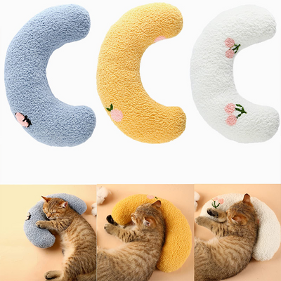 Little Plush Pet Calming Pillow Cozy Neck Support For Cats Dogs