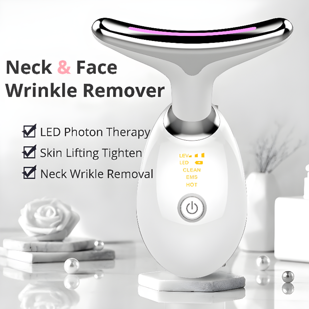 LED Neck And Face Massager For Wrinkle Removal And Skin Care