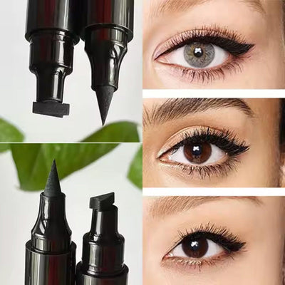 Double-Head Stamp Eyeliner Pen For Precise Easy Eye Makeup