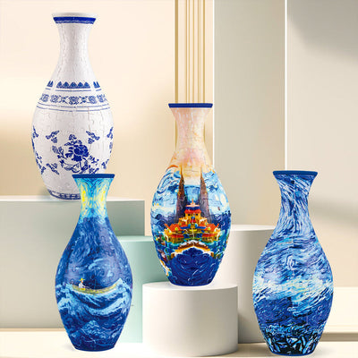 3D Puzzle Vase Creative Decorative Floral Design Kit