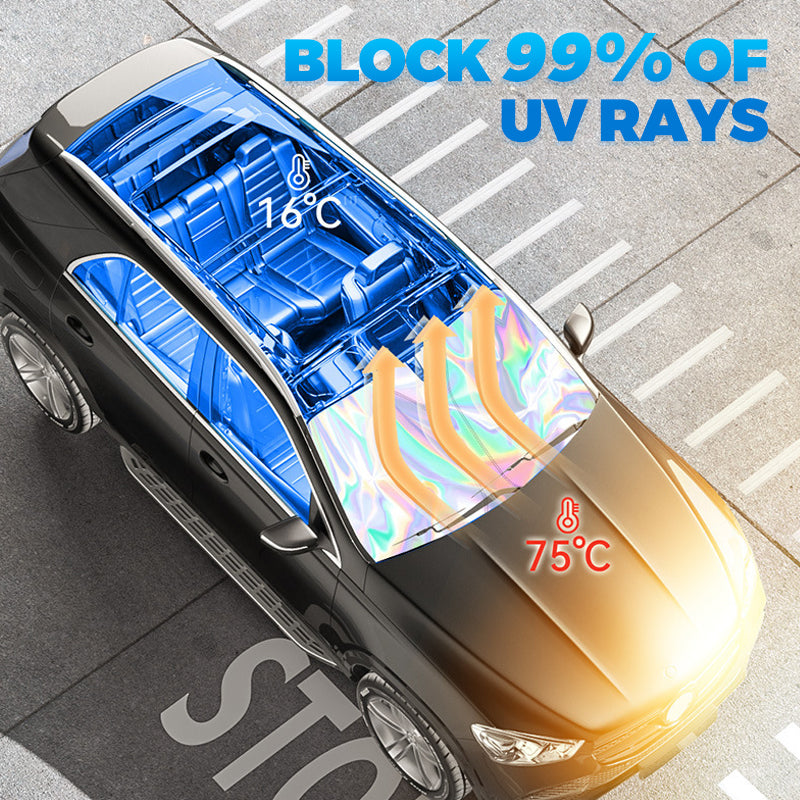 Universal Foldable Windshield Sun Shade For Cars And Trucks