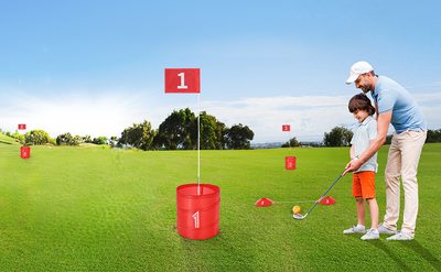 Portable Backyard Golf Game Bucket Chipping Practice For Family