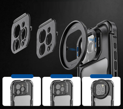 Phone Cage Video Rig With Dual Handles For IPhone 15 Pro Filmmaking