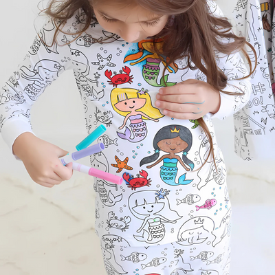 DIY Coloring Pajamas For Kids Creative Fun Wearable Art Set