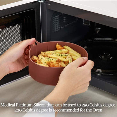 2-in-1 Air Fryer Silicone Pot For Easy Cooking And Baking