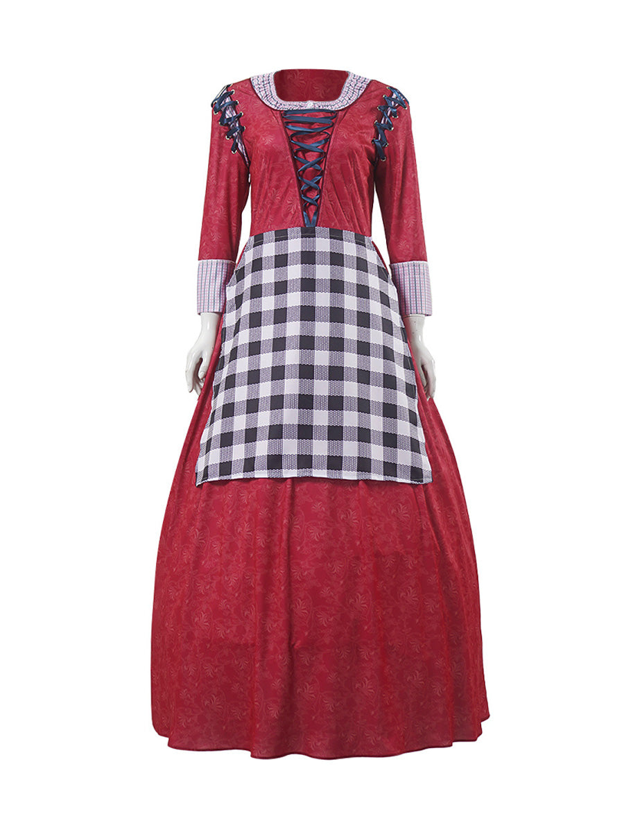 Princess Maid Dress For Adults Long Sleeve Maxi Dress With Apron