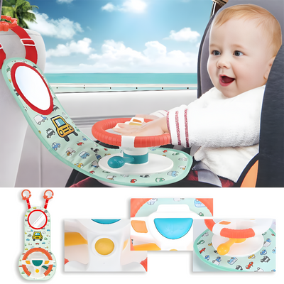 Car Seat Steering Wheel Toy Interactive Baby Activity Play Center