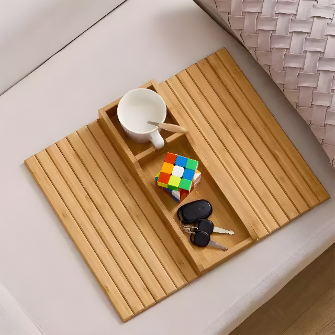 Couch Armrest Tray Table For Drinks Snacks And Remote Control