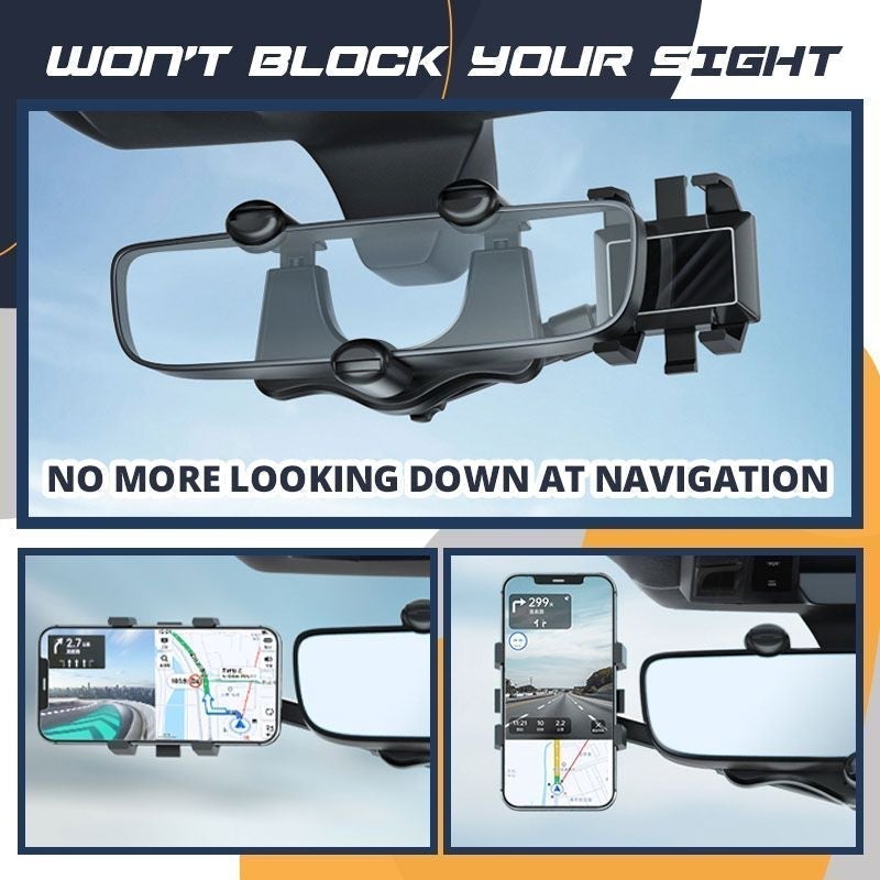 Rotatable Retractable Car Phone Holder For Dashboard And Air Vent
