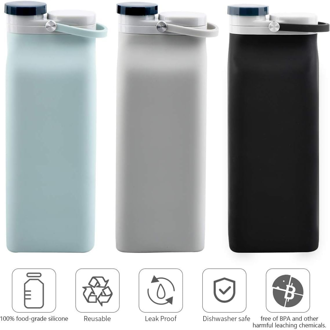 Collapsible Water Bottle Leak Proof For Travel And Outdoor Use