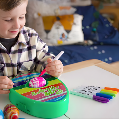 Easter Egg Decorating Kit With Colorful Paints And Accessories