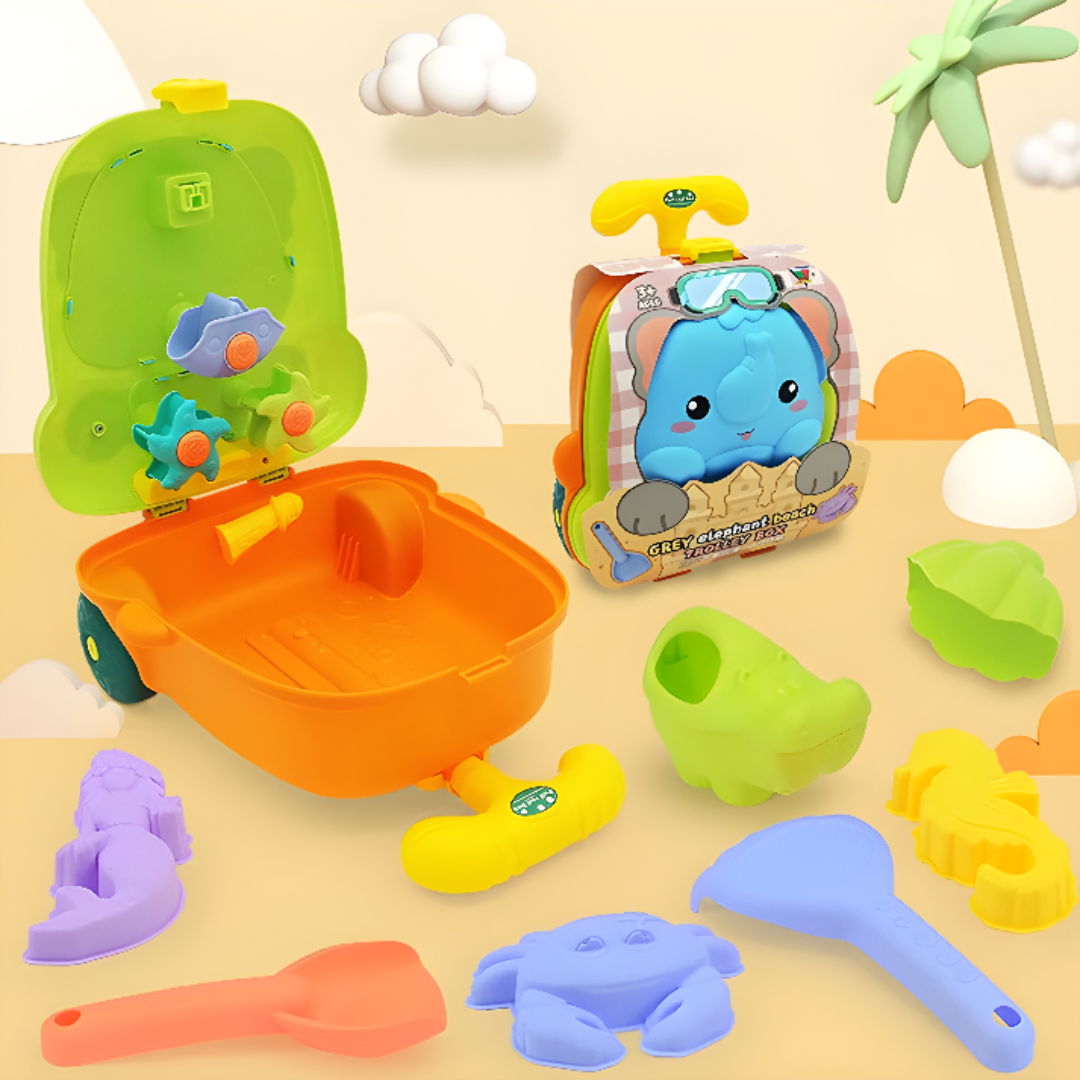 Beach Toy Set For Kids With Portable Carrying Case