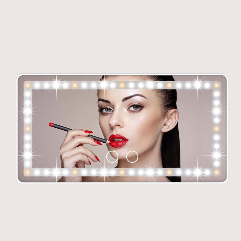 Car Sun Visor Illuminated Makeup Mirror With Long Lasting Battery