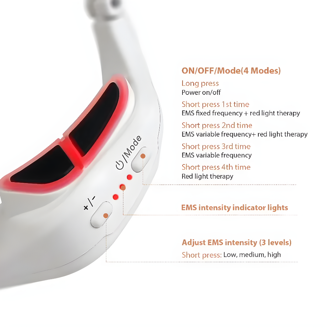 Red Light Therapy Eye Bags Device For Wrinkle And Puffiness Reduction