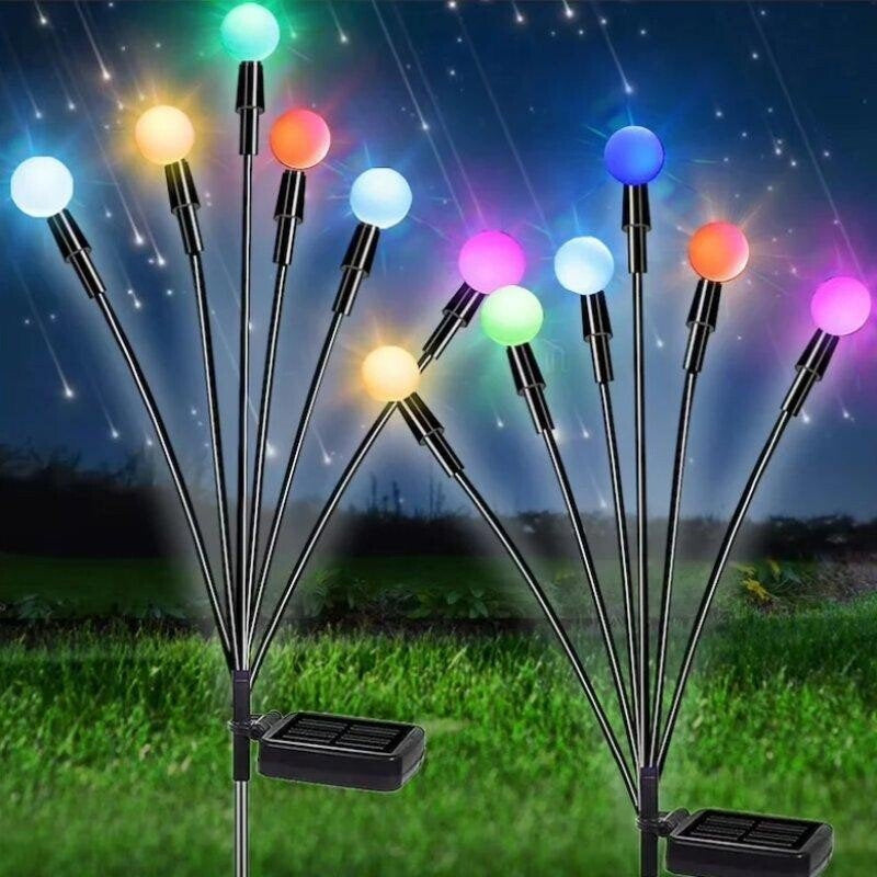 Solar Garden Light Starburst Outdoor Decorative Swing Lamp