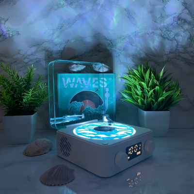 Retro Style Bluetooth Speaker With Wave Design And Clear Sound