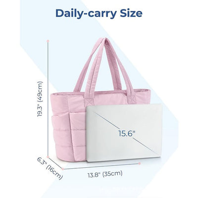 Lightweight Puffy Tote Bag Spacious Durable Everyday Carry Bag