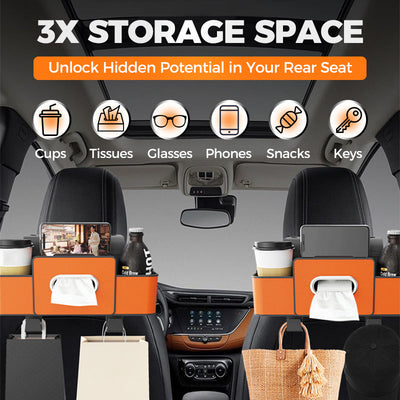 Multifunctional Waterproof Car Back Seat Organizer With Storage Pockets