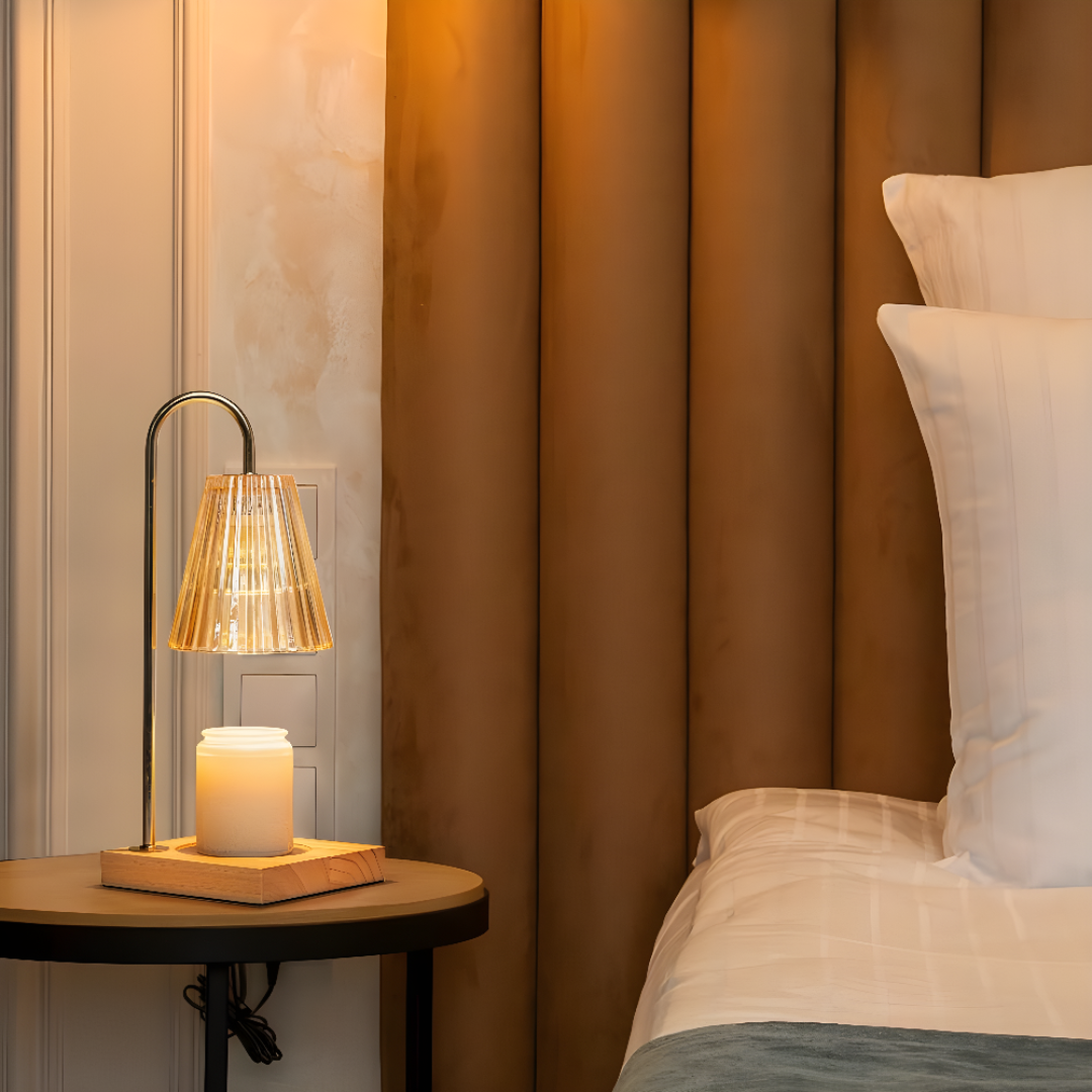 Candle Warmer Lamp With Adjustable Timer And Dimmer Controls