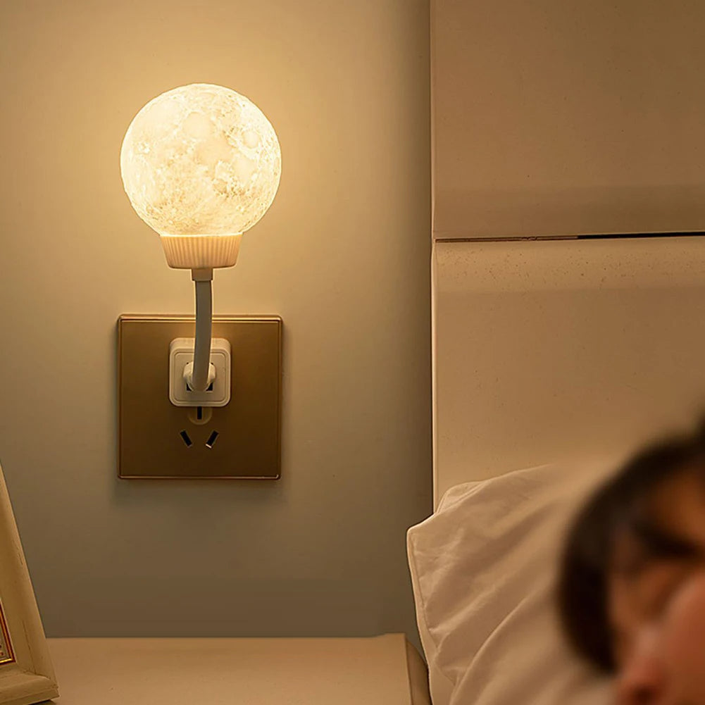USB Moon Night Light Plug-in Voice Controlled With 3 Lighting Modes