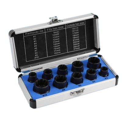 Damaged Screw Extractor Set 10 Pieces For Easy Removal