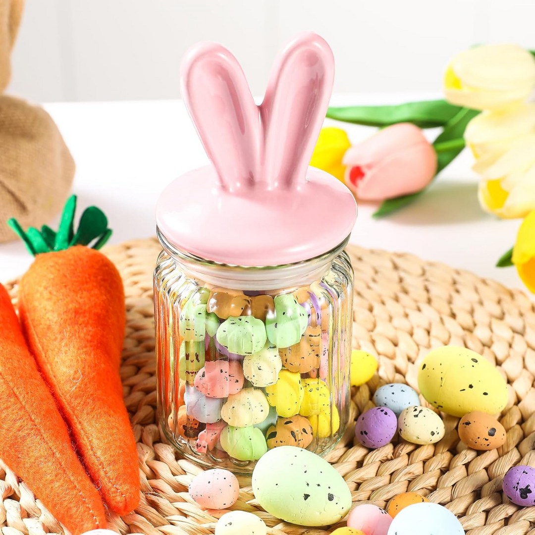 Easter Bunny Candy Jars Decorative Treat Containers For Holidays