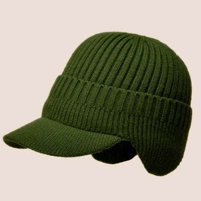Knitted Winter Hat With Elastic Ear Protection For Outdoor Riding