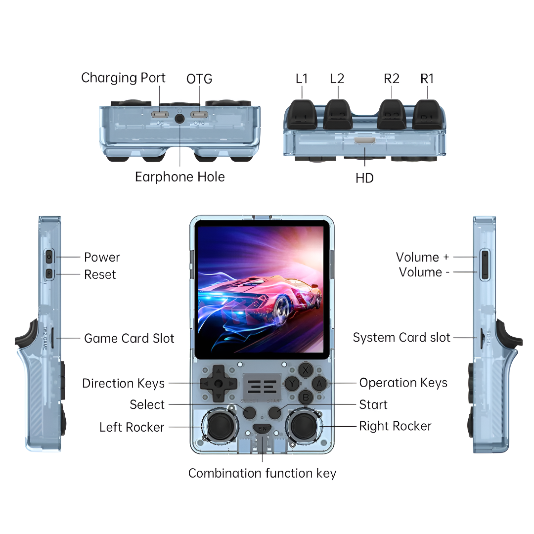 Portable Handheld Gaming Console With LCD Screen And Rechargeable Battery