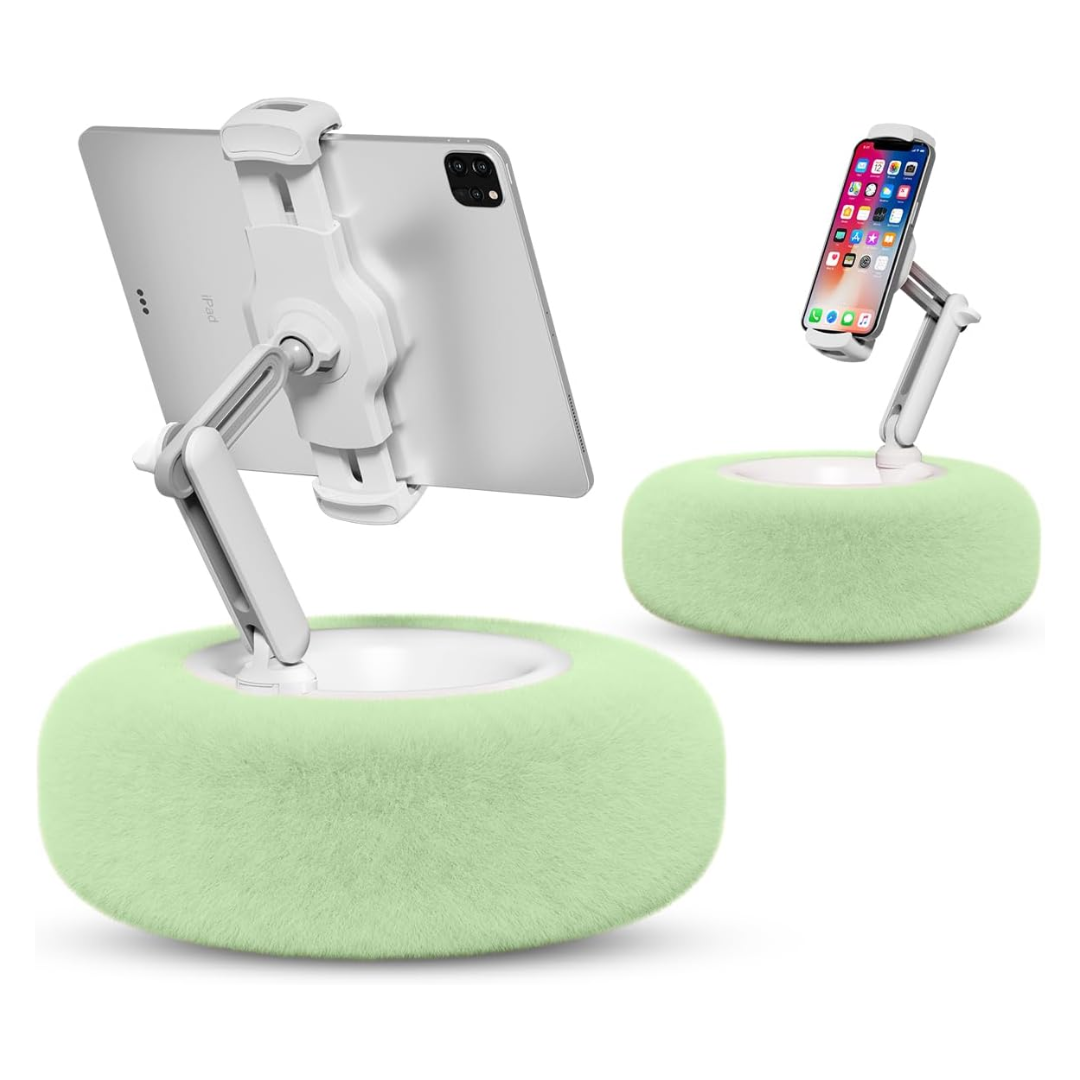 Adjustable Plush Tablet Stand Pillow With Storage Bowl For Bed