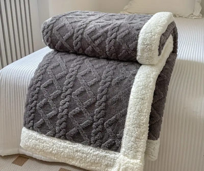 Reversible Sherpa Throw Blanket Soft Cozy Warm Lightweight Cover