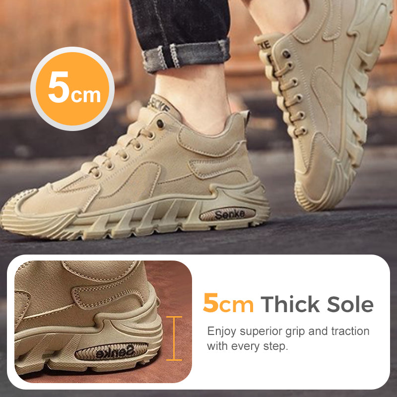 Men's Casual Walking Shoes Thick Sole Non Slip Comfort Sneakers