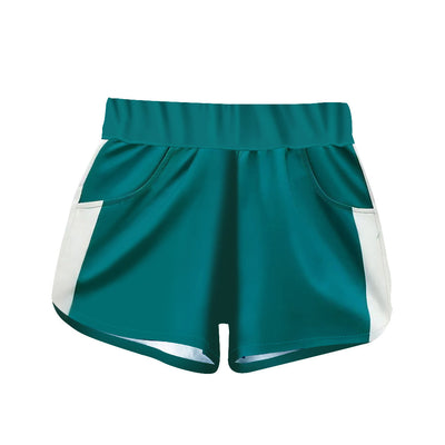 Girls Players Costume Green Cropped T-shirt And Shorts Set