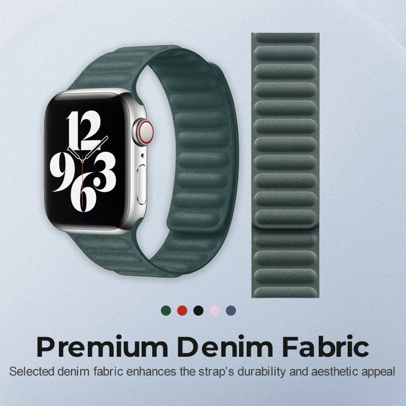 Magnetic Woven Twill Band For Apple Watch Comfortable Fit