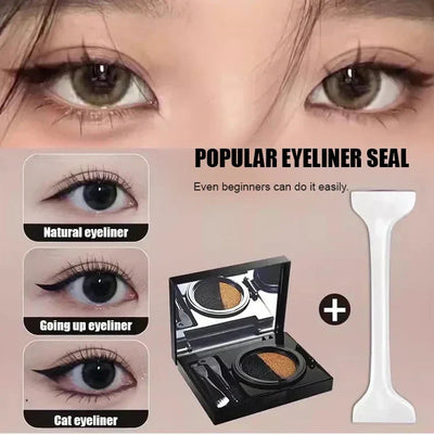 Eyebrow And Eyeliner Cream With Stamp For Precise Makeup