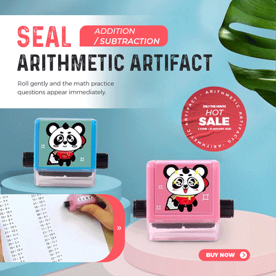 Math Stamps Roller Educational Tool For Learning Numbers And Symbols