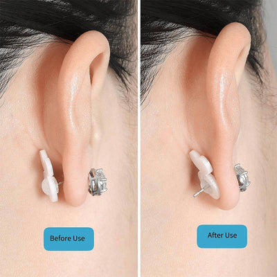 Clear Silicone Earring Backs With Secure Comfortable Support