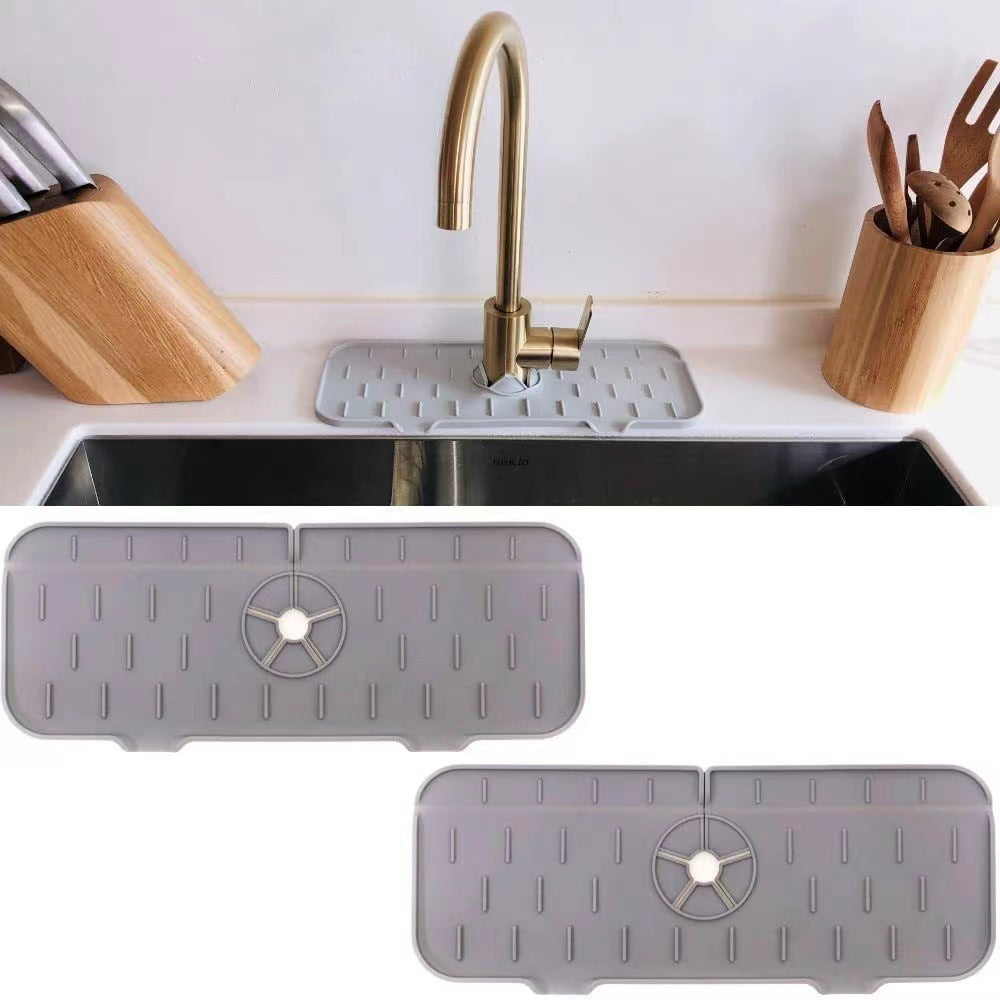 Silicone Faucet Drip Catcher Mat Sink Splash Guard Protector
