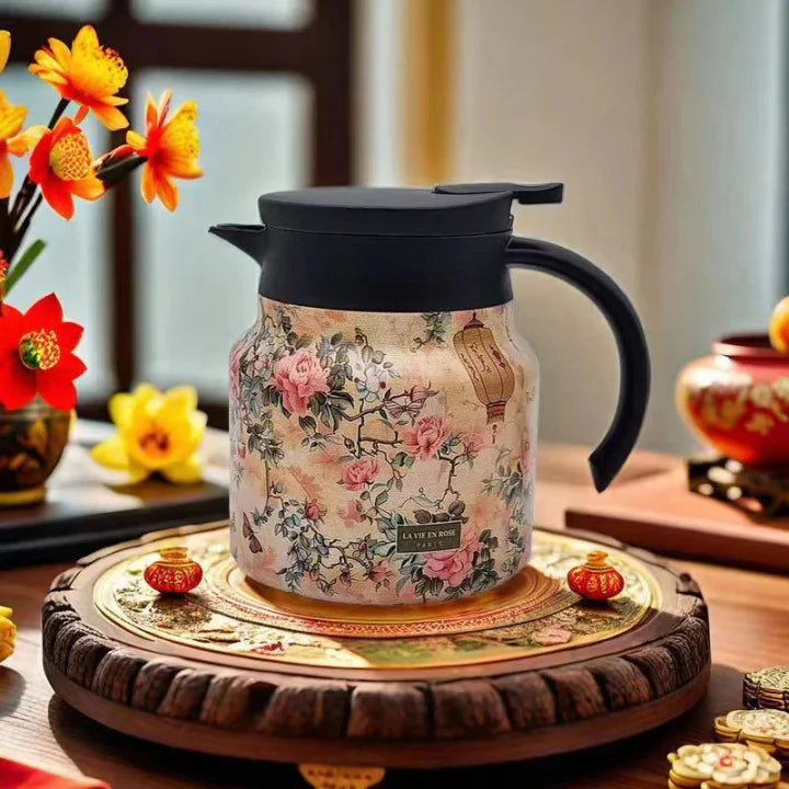 1000ml Vacuum Insulated Teapot With Built-in Strainer Durable Design